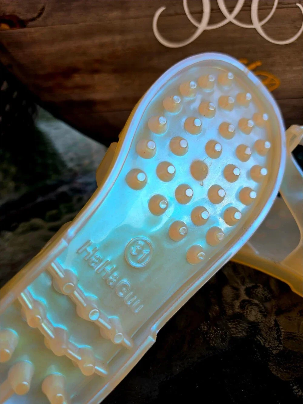 HaHaGuu Classic Girls' Clear Jelly Sandals